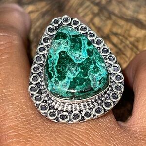 Malachite Ring Size 8